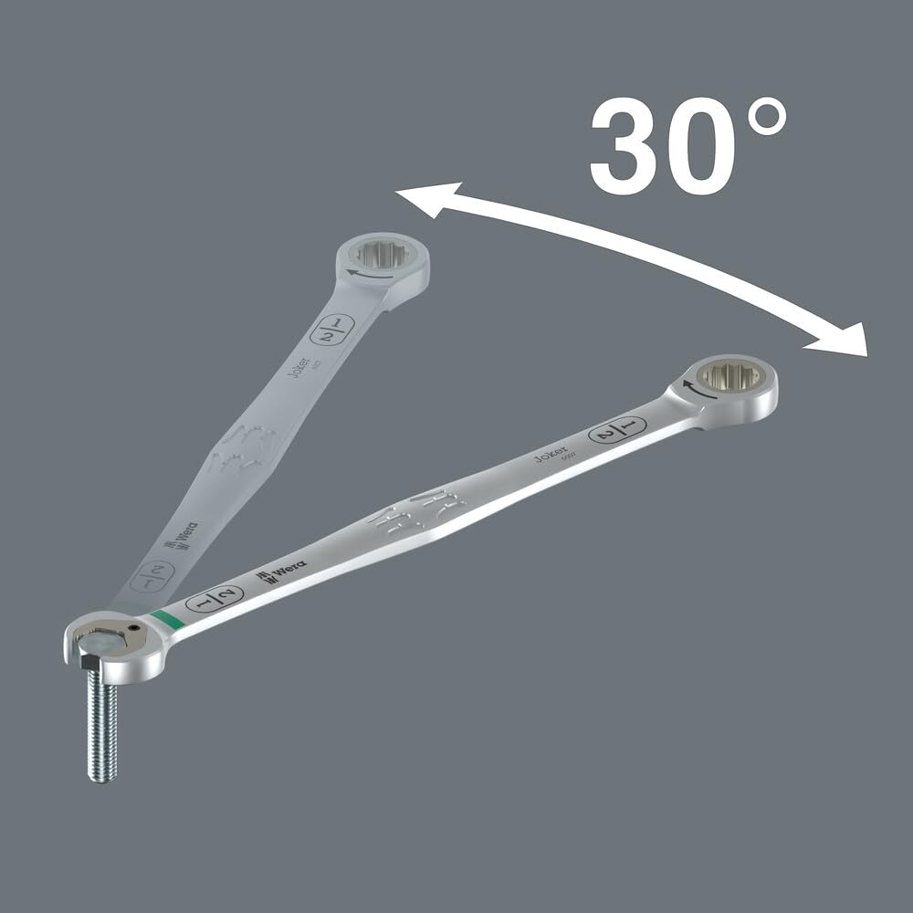 6007 Joker Imperial 8 Set 1 Ratcheting Combination Spanner Set, Imperial, 8 Pieces - Image 7