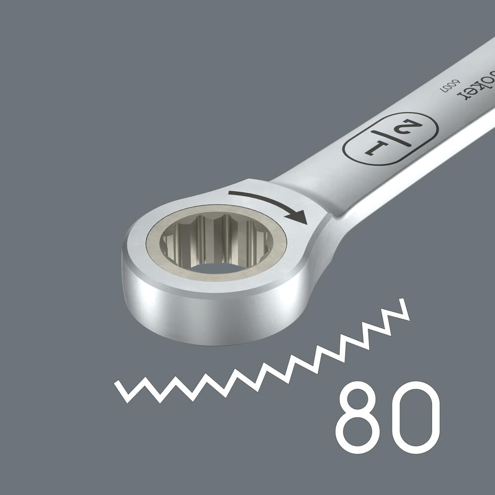 6007 Joker Imperial 8 Set 1 Ratcheting Combination Spanner Set, Imperial, 8 Pieces - Image 8