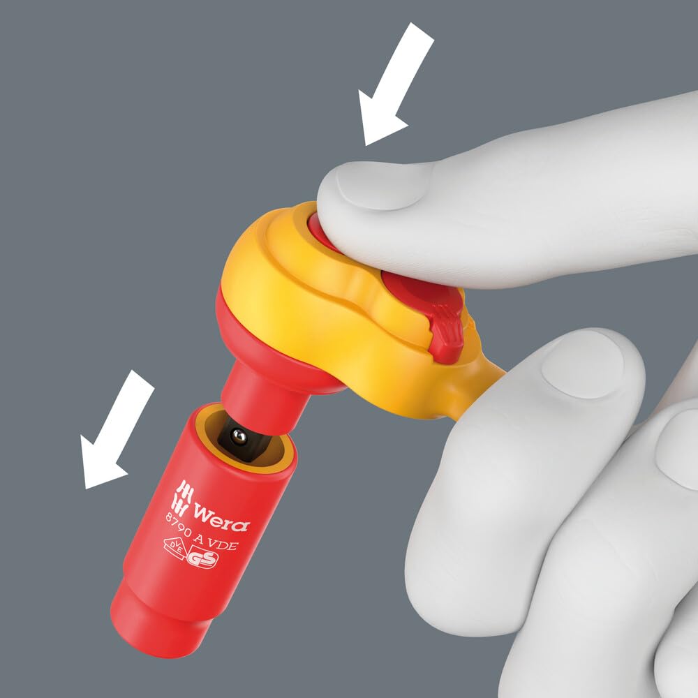 8007 A VDE Zyklop Ratchet, Insulated, with reversing Lever, with 1/4" Drive, 1/4" x 144 mm - Image 6