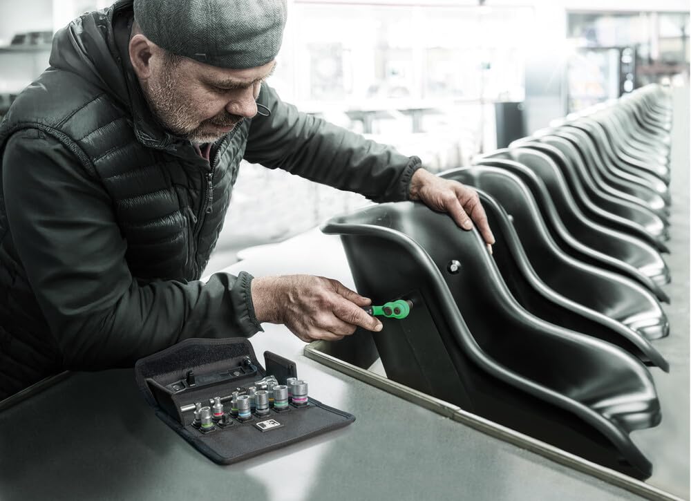 8100 SA 13 Zyklop Comfort Ratchet Set, reversing Lever, 1/4" Drive, Metric, 15 Pieces - Image 3