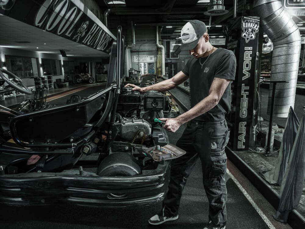 8100 SA 14 Zyklop Comfort Ratchet Set, reversing Lever, 1/4" Drive, Metric, 28 Pieces - Image 3