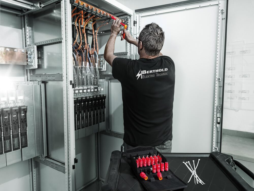 8100 SA VDE 1 Zyklop Ratchet Set, Insulated, reversing Lever, 1/4" Drive, Metric, 22 Pieces - Image 3