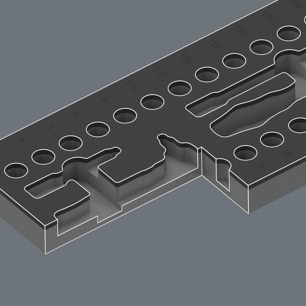9727 Foam Insert 8007 A VDE Zyklop VDE Ratchet Set 1, 1/4", 30 Pieces - Image 3