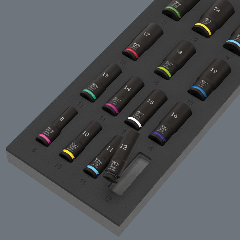 9728 Foam Insert Zyklop B 3/8" Impaktor Deep Socket Set 1, 15 Pieces - Image 4