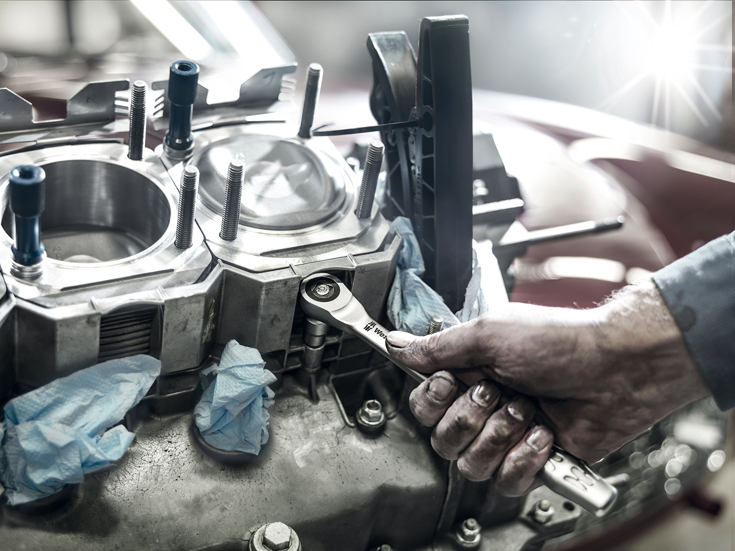 Wera 05004063001 8003 C Zyklop Full Metal Ratchet with Push-Through Square, 1/2" Drive - Image 5