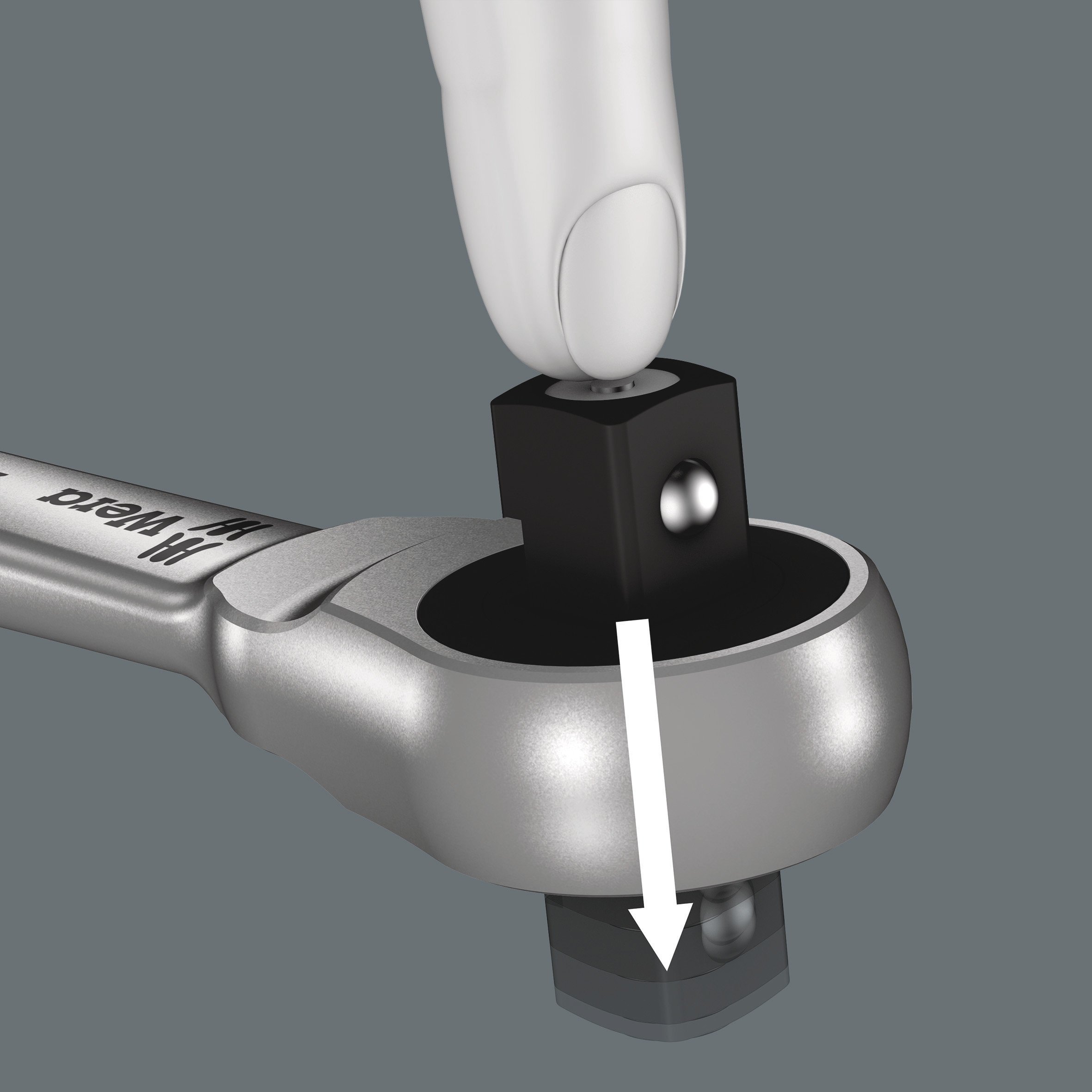 Wera 05004077001 8100 SC 7 Zyklop Metric Metal Ratchet Set with Push-Through Square, 25 Piece, 1/2" Drive - Image 13