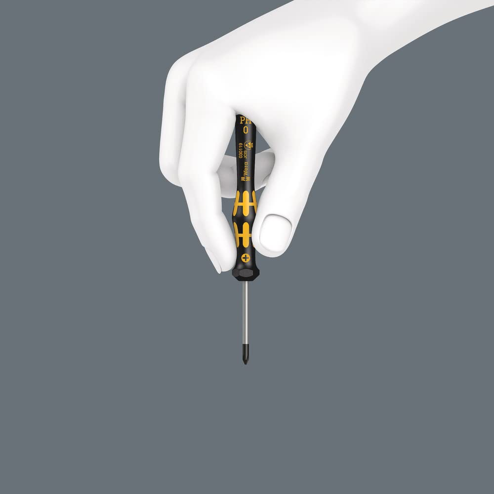 Wera 05030100001 Kraftform ESD 1578 A Slotted Precision Micro Screwdriver, 1.2mm Head, 40mm Blade Length - Image 7