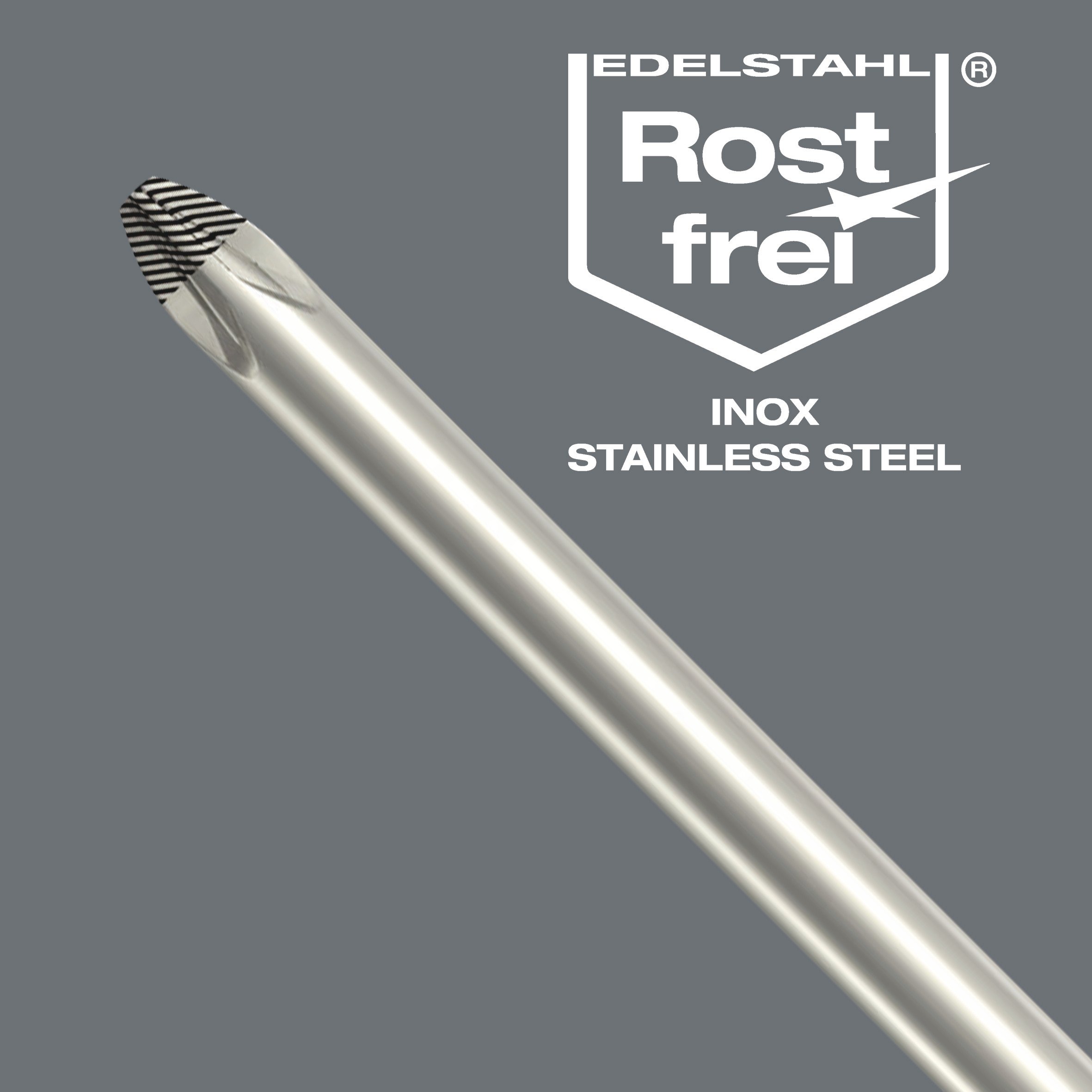 Wera 05032006001 Kraftform Stainless 3334 Stainless Steel Slotted Screwdriver, Lasertip, 8mm Head, 7" Blade Length - Image 8