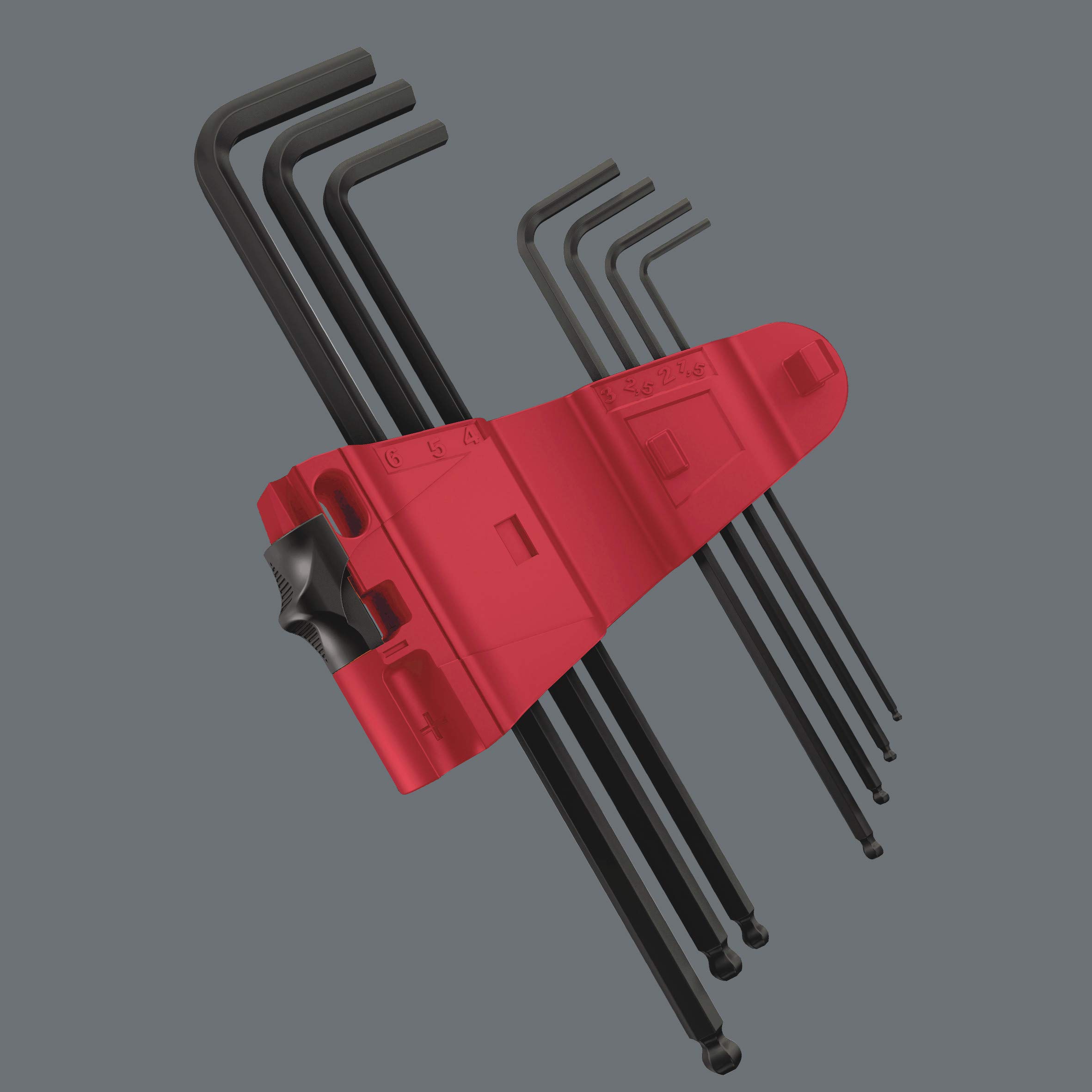 Wera - 5073596001 Hexagon 950 PKL/9 BM SB L-Key Set, BlackLaser, Ballpoint Hex Key, 9 Piece - Image 6