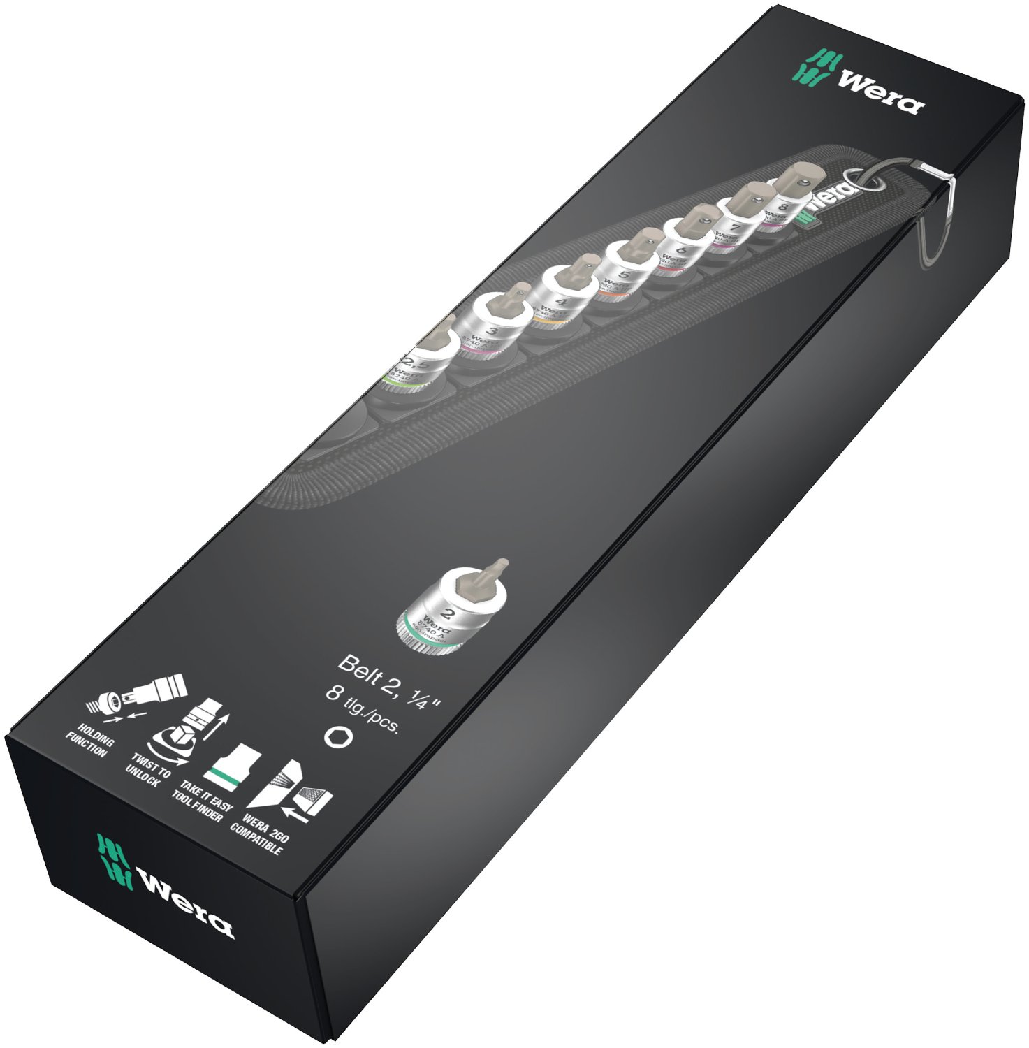 Wera - black 003881 Zyklop 1/4" Drive In-Hex-Plus Bit Socket Set with Holding Function - Image 23