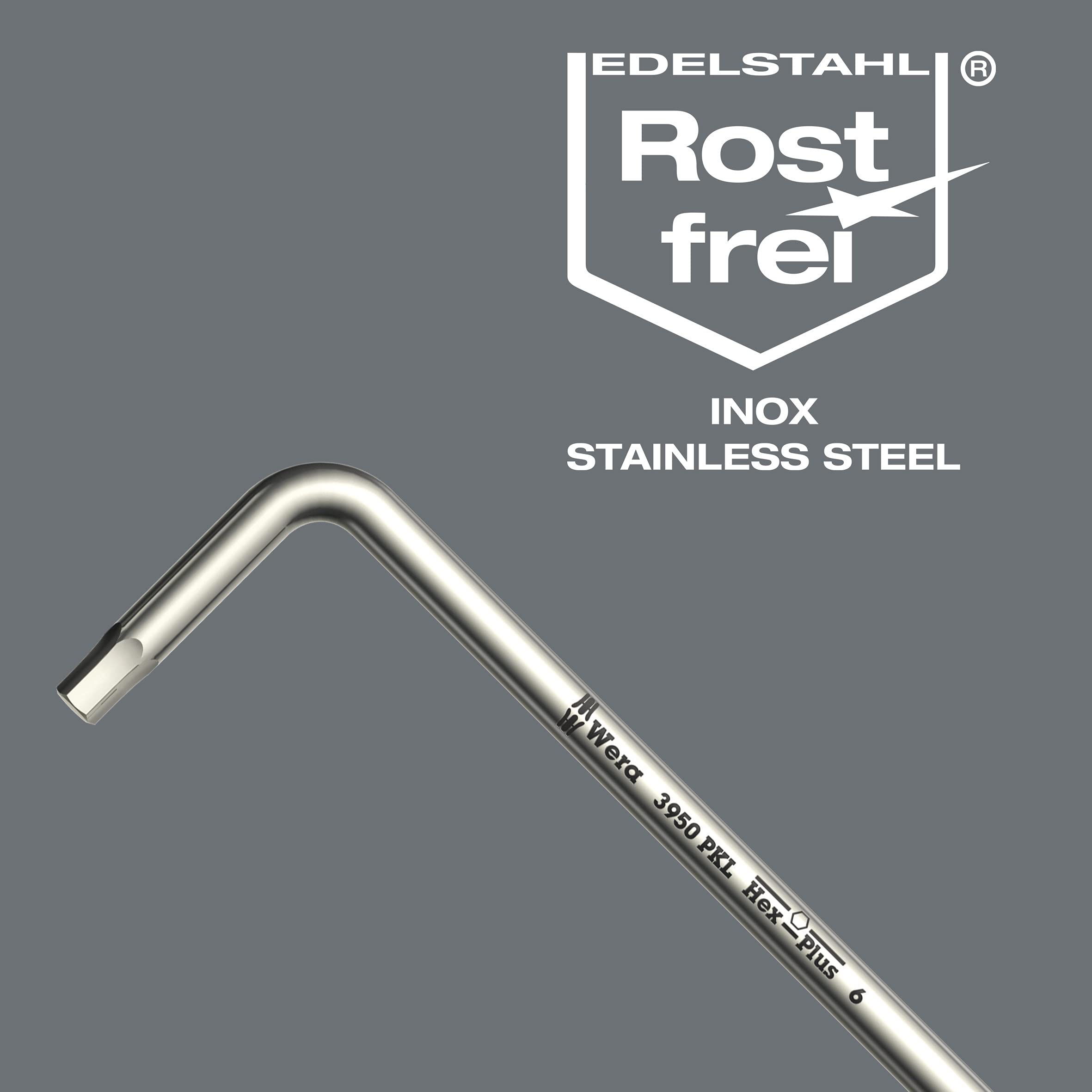 WERA Stainless Steel Imperial Hex Key Set w/Belt Pouch - 9 Pieces - Image 8