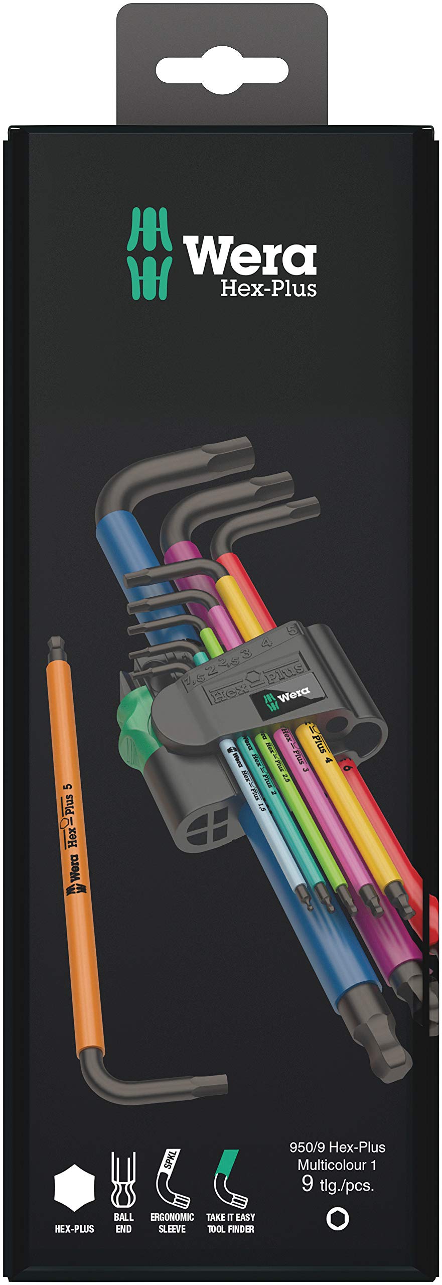 Wera Tools 05073593001 950 SPKL/9 SM N SB Long ARM HEX Key Set, One Size, Multi - Image 15